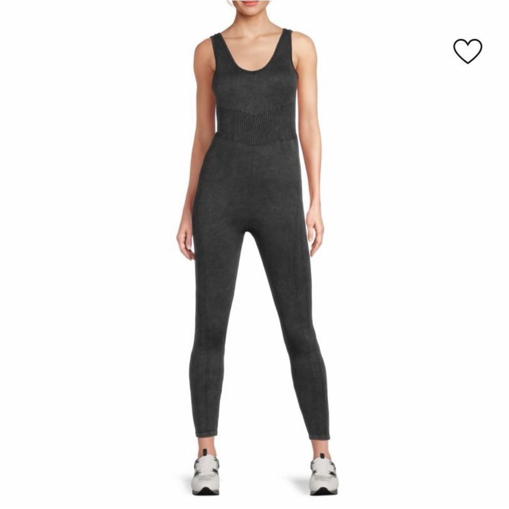 HARMONY AND BALANCE Active Seamless Sculpted Ribbed Knit Bodysuit Jumpsuit S NWT